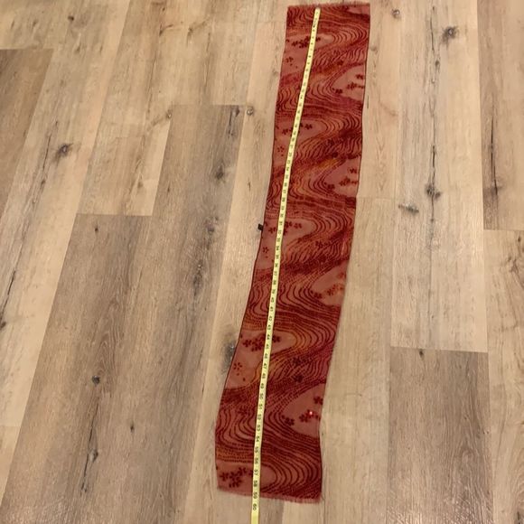 Hand Painted Silk & Velvet Scarf - Picture 6 of 9